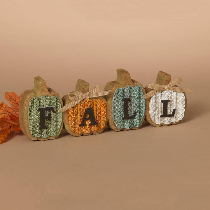 Gerson Fall/Harvest 10"L Resin Harvest "Fall" Pumpkins w/ Bo for wholesale by The Gerson Companies