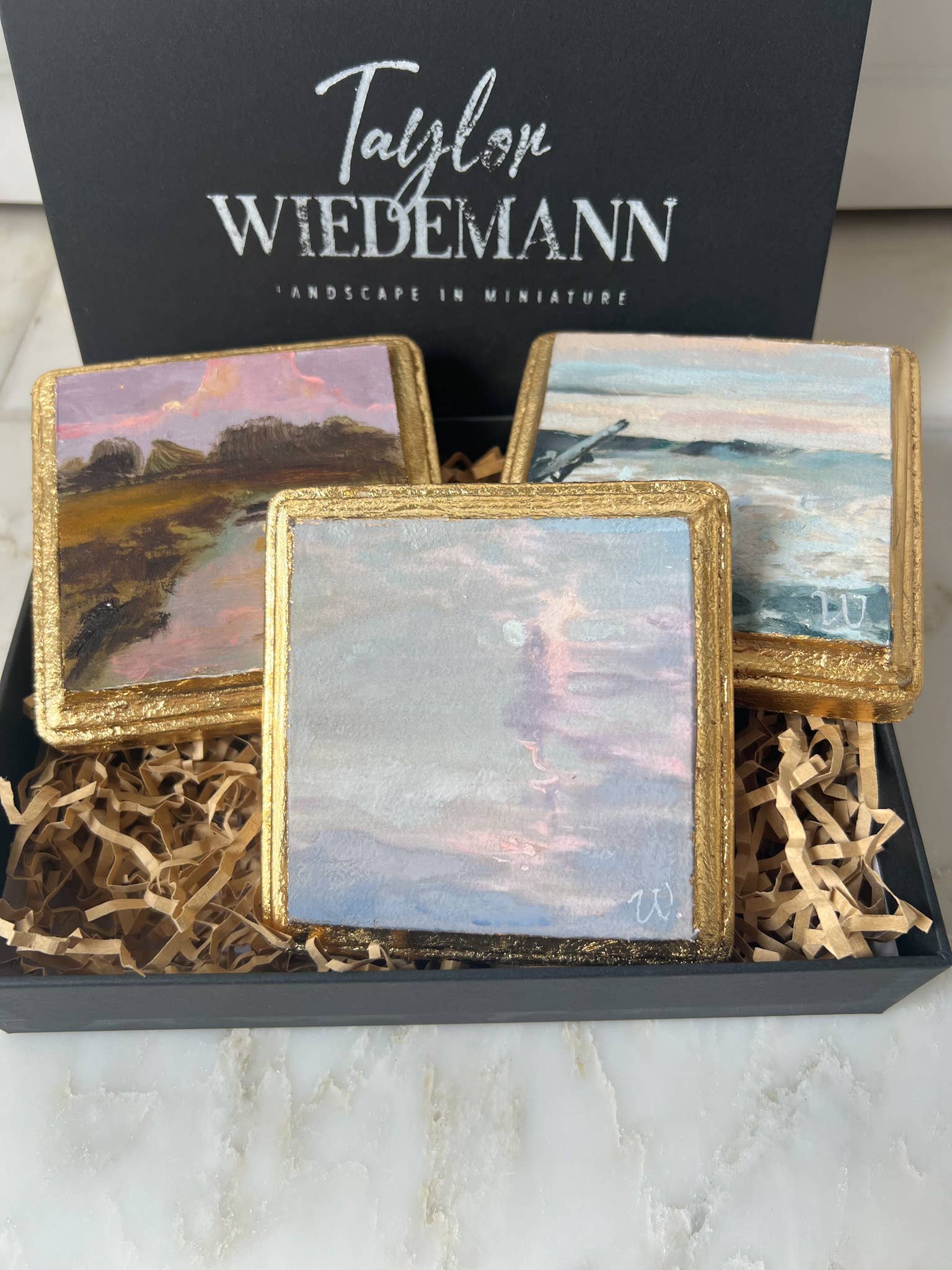 Taylor Wiedemann Fine Art - Wholesale Painting/Drawing - 4x4 Landscape in Miniature- Moonrise1