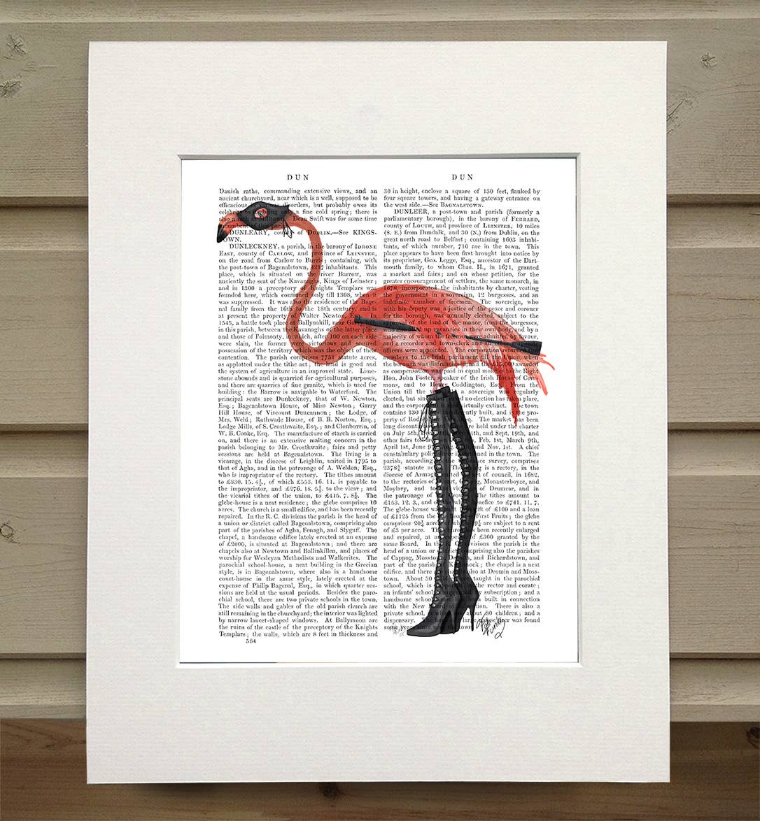 FabFunky Ltd – wholesale Art print – Flamingo with Kinky Boots, Book Print / Art Print / Wall Art0