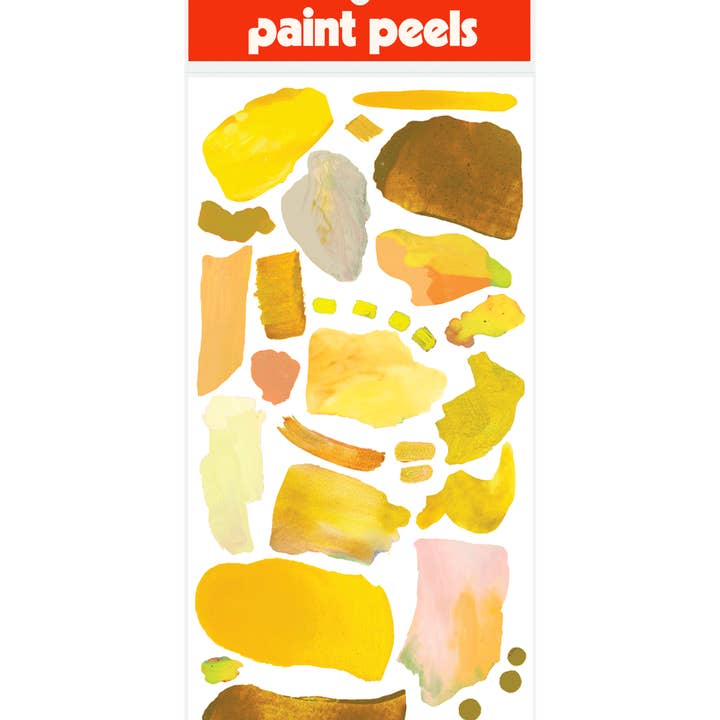 Gialli vivaci - Scrostature di vernice - N.003 Foglio singolo di adesivi per la vendita all'ingrosso da parte di Katherine Simdon