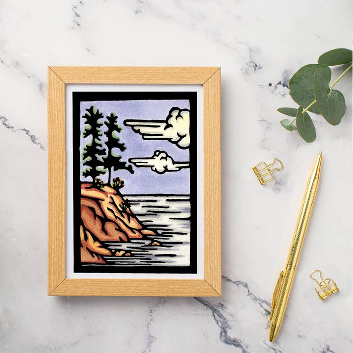 Sarah Angst Art - Wholesale Everyday Greeting Card - Greeting Card Rocky Shore