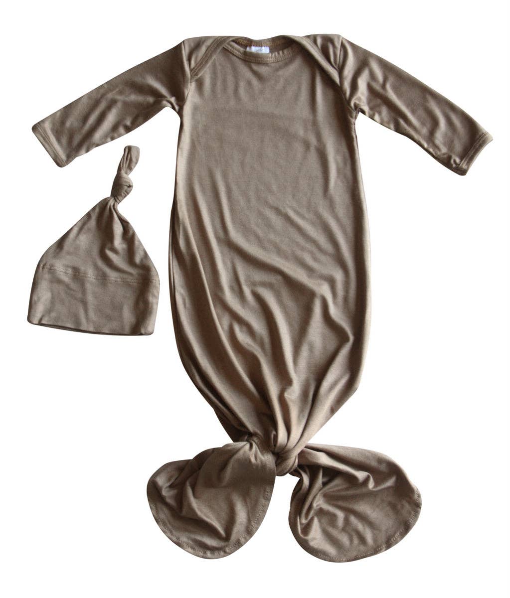 Rocket Bug - Wholesale Babygown Set - Baby - Silky Knotted Baby Gown with Knotted Hat - Infant Sleeper5