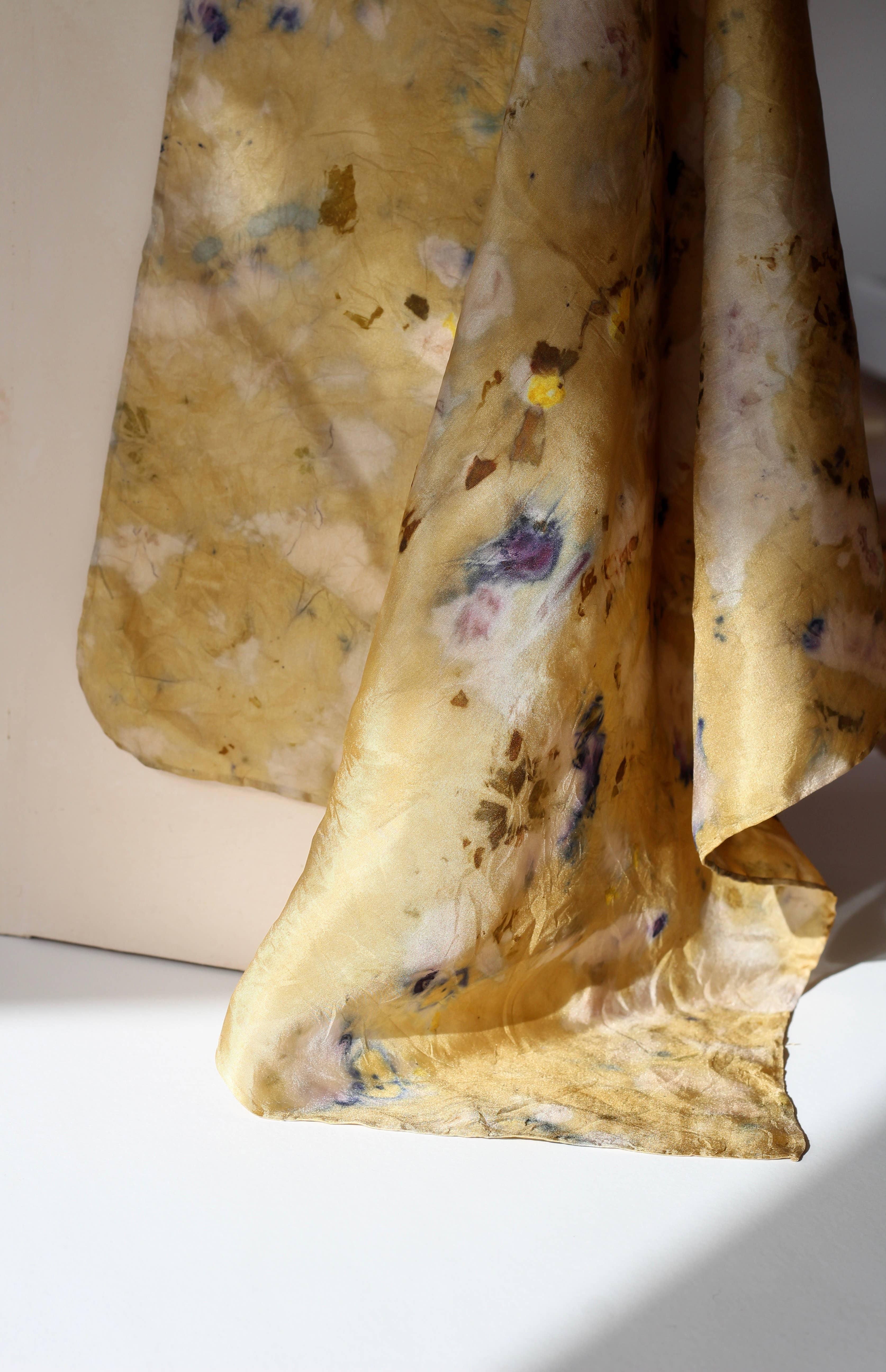 Marram - Vendita all'ingrosso Sciarpa - Donna - Foulard di seta tinta naturalmente - oro4