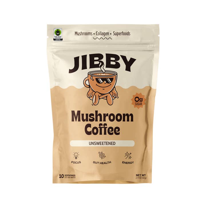 Jibby Coffee - Wholesale Instant Coffee/Espresso - Jibby Mushroom Coffee - Collagen, Mushrooms, Superfoods