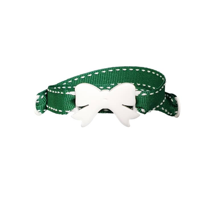 GREEN WHITE BOW BRACELET for wholesale by Smartever Srl