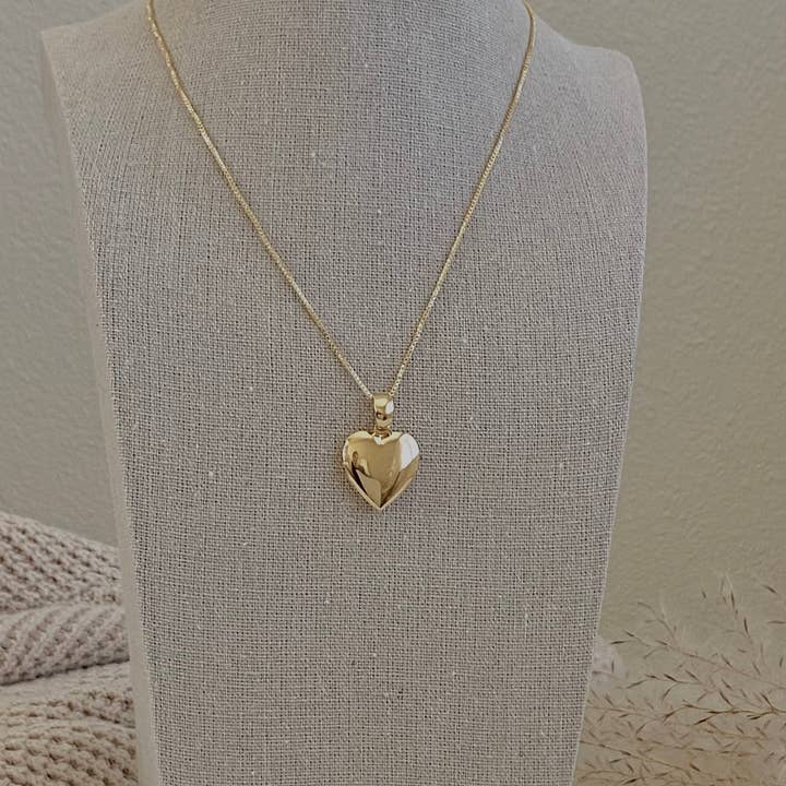 Amady Jewelry - Wholesale Pendant/Charm Necklace - Heart locket necklace 18k Gold Filled heart shape pendant8