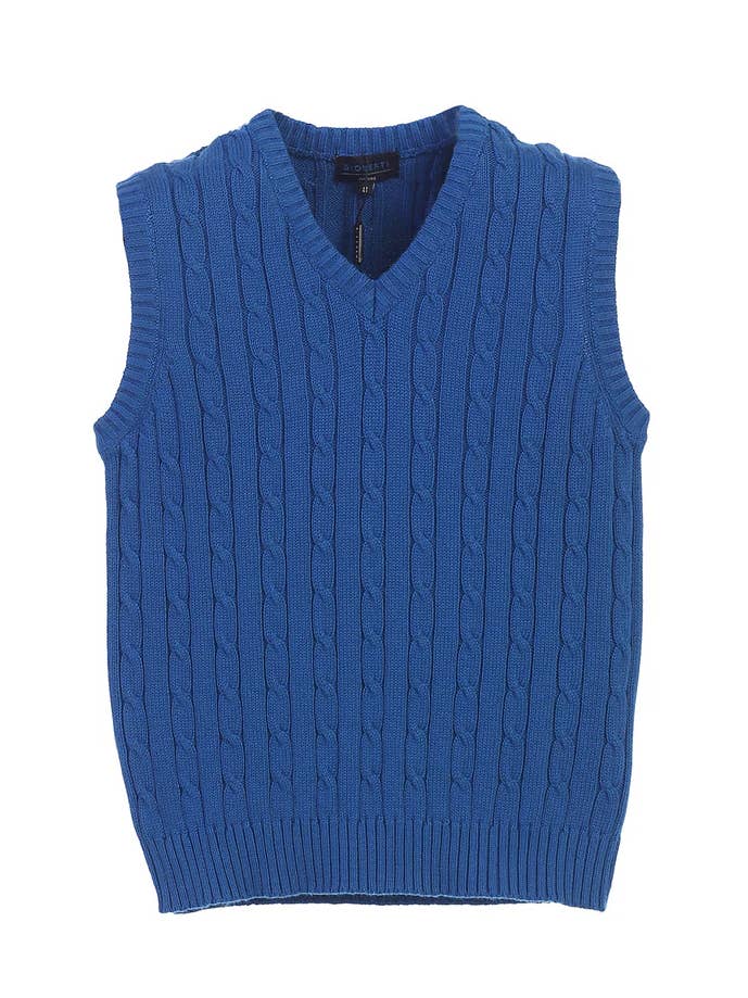 Toddler's Kid's Boy's V Neck Solid Vest Sweater Knitted 100% for wholesale by Setco.26