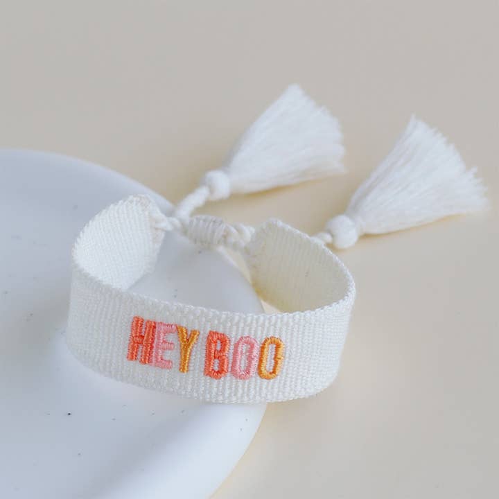 Woven Tassel Bracelet - Hey Boo for wholesale by THE FMLY SHOP