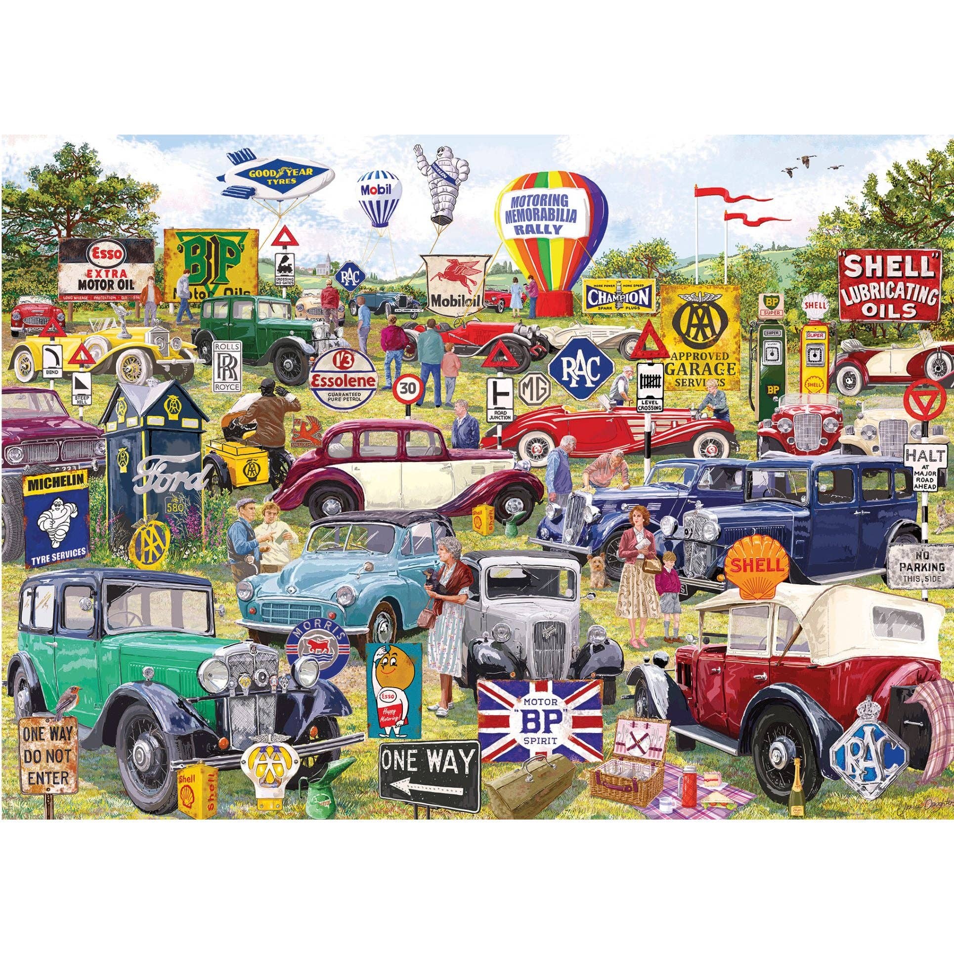 Gibsons Games Ltd – wholesale Puzzle – Adult – Motoring Memorabilia 1000 Piece Jigsaw Puzzle1
