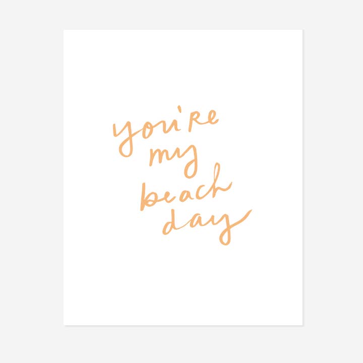 Kenny Beach Quote Illustrated Art Print for wholesale by Evergreen Summer