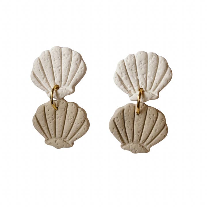 Sweet Tree - Wholesale Dangle Earrings - Seashell Earrings - White | Resort, Jewelry, Gifts