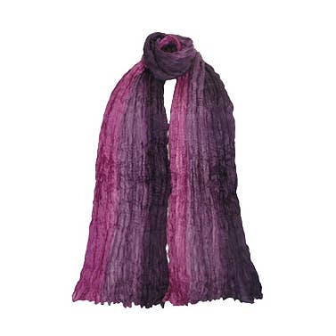 Da viola a viola Sciarpa di seta, rughe da viola a viola SLK121/PUR/VIO in vendita all'ingrosso su Faire0
