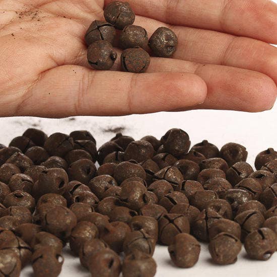 Factory Direct Craft - Wholesale Ornament Set - 10mm Rusty Tin Jingle Bells - Bag of 144 Rusted Bells3