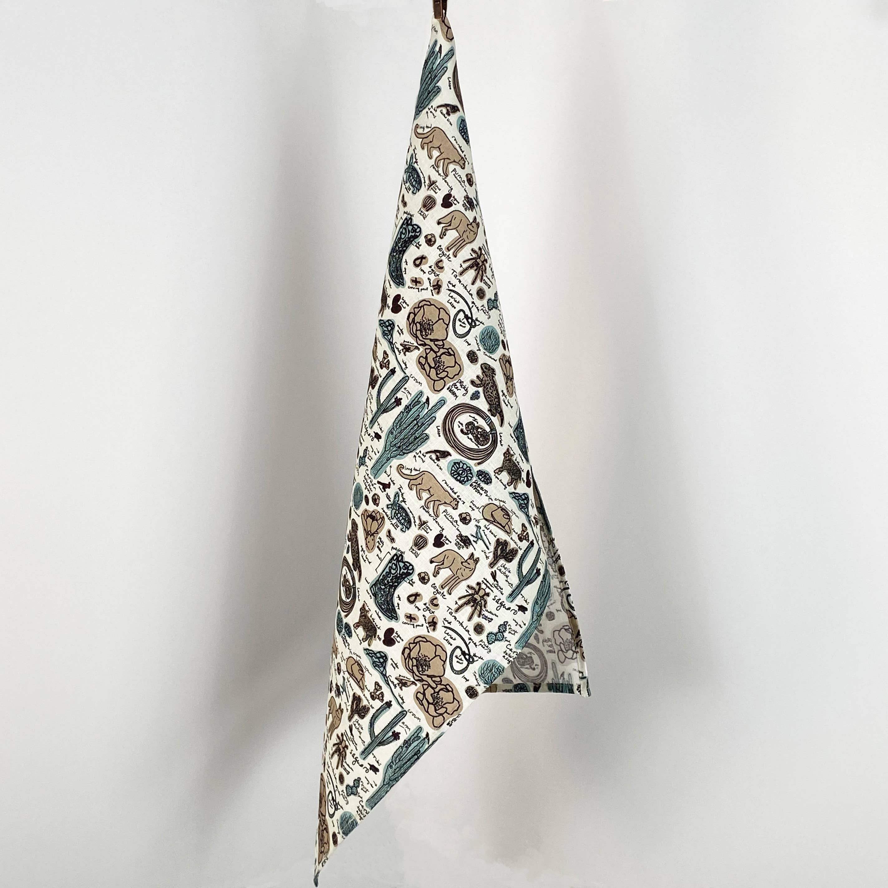 Cher the Fire - Wholesale Tea Towel - Linen Tea Towel, Desert Sketchbook3