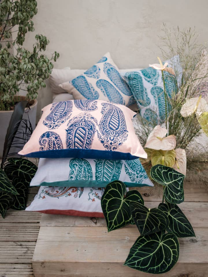 Sai Linen Cushion for wholesale by Daughters of Gaea Ltd