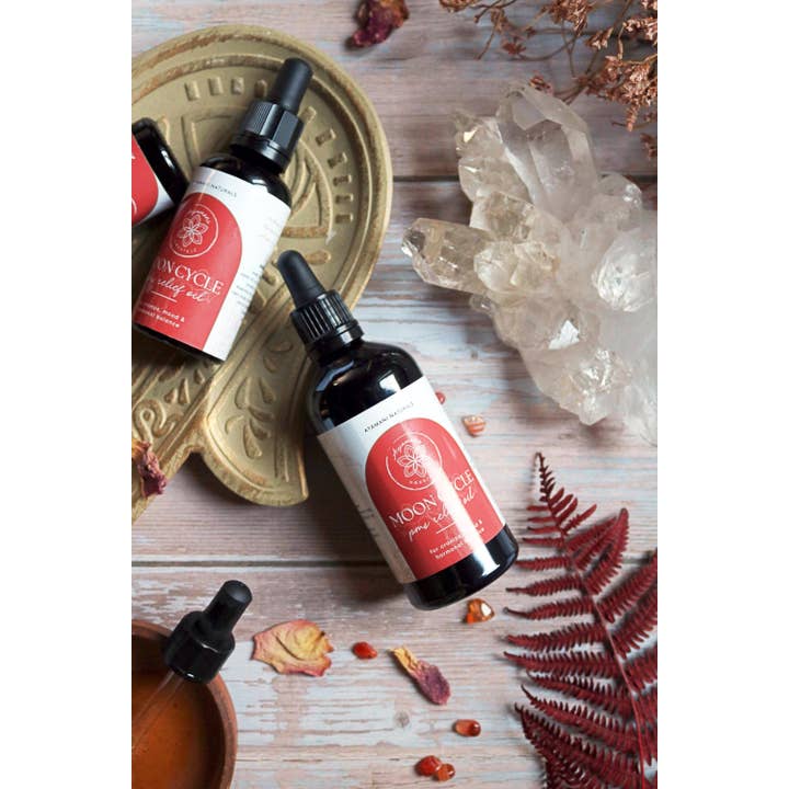 Ayamani Naturals - Wholesale Essential Oil - Moon Cycle PMS Relief Oil with Copaiba, Frankincense & More9