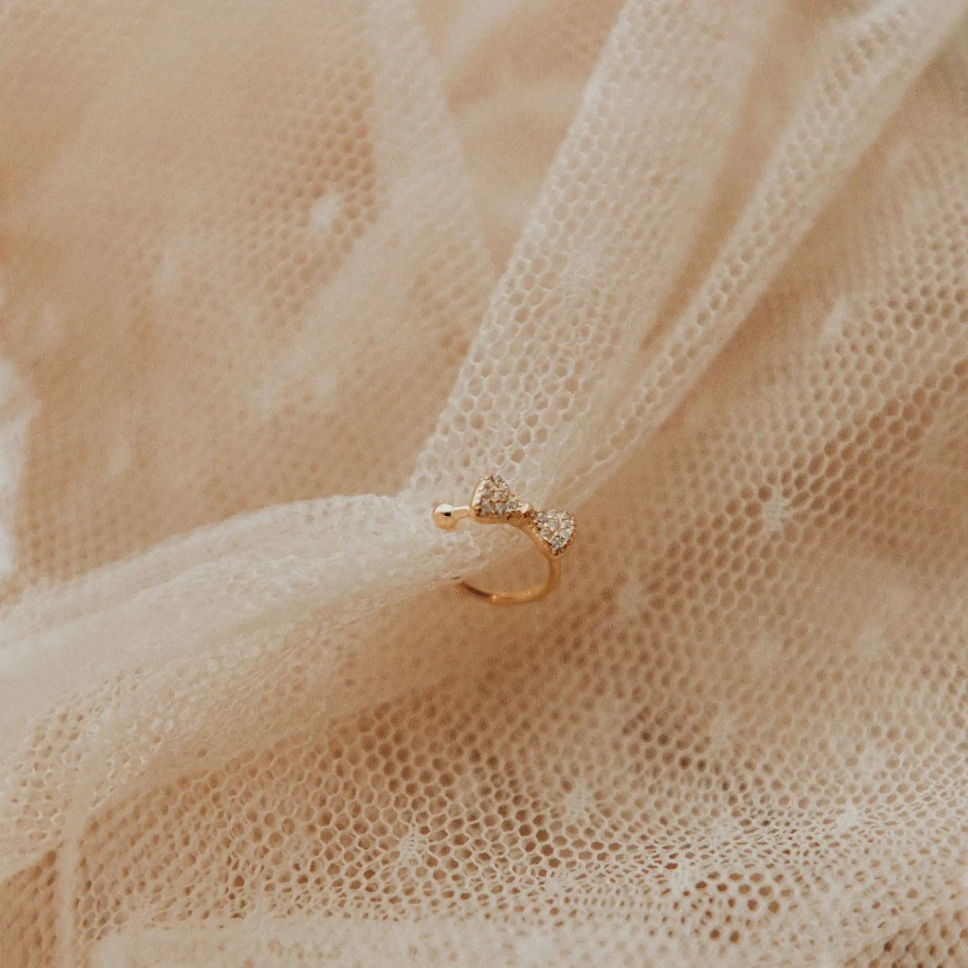 Mauve Jewelry Co. - Wholesale Cuff/Wrap Earrings - Mini Bow Ear Cuff1