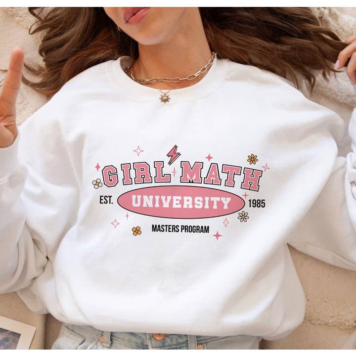 T-shirt/sweat-shirt universitaire de mathématiques pour fille pour la vente par Rad & Cove