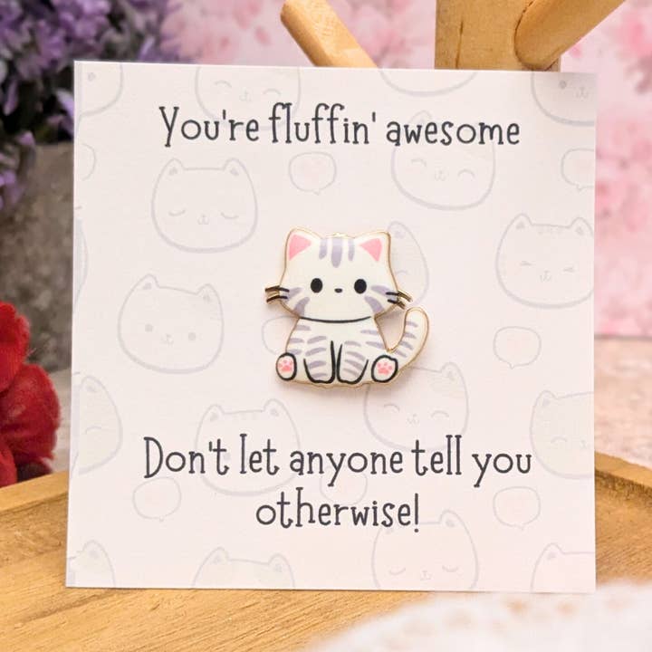 Cat Pocket Hug Emotional Support Positive Encouragement Gift for wholesale by Bubble Charm Co Accessories