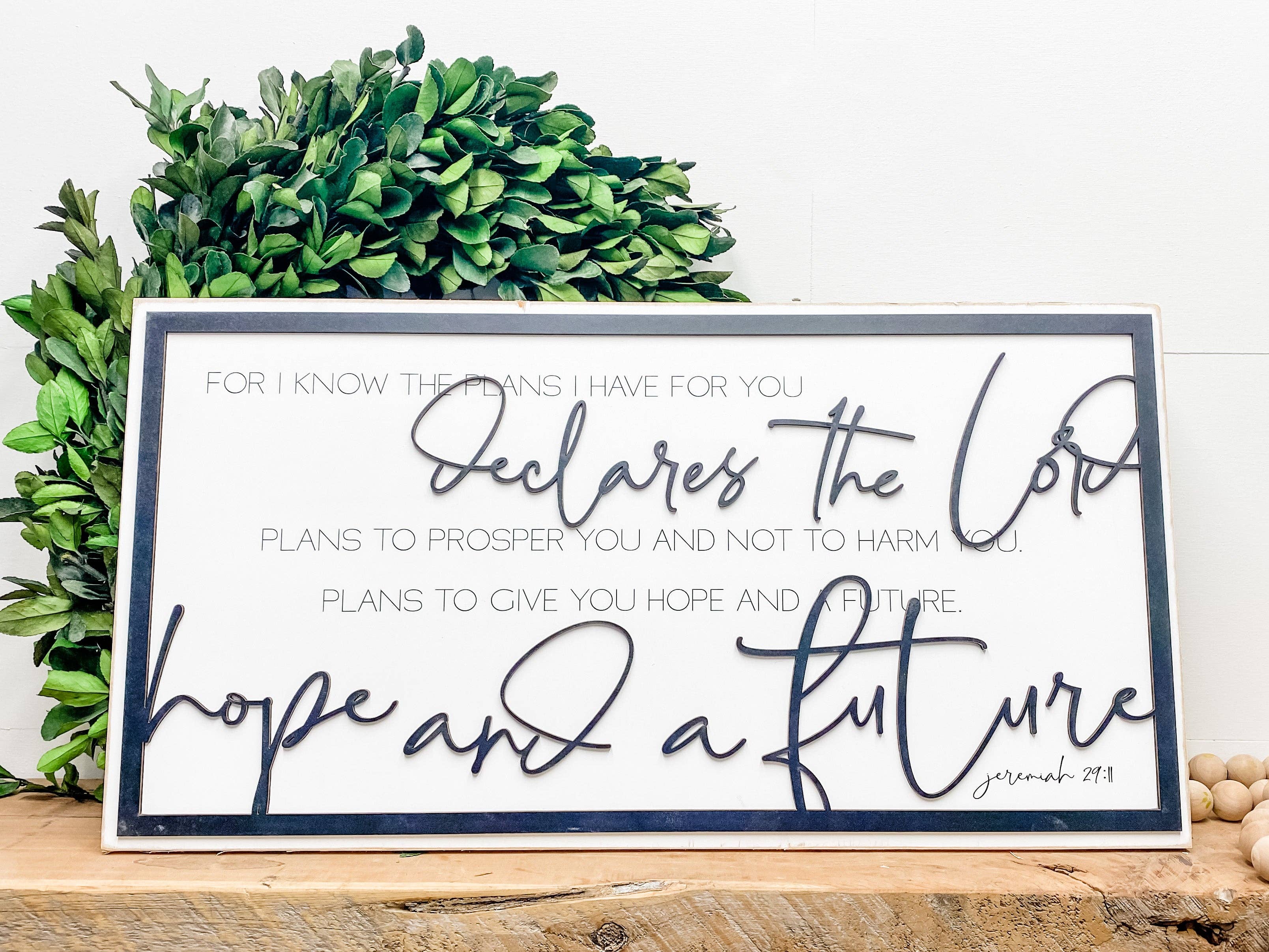 Studio 29 Eleven - Wholesale Sign - Jeremiah 29:11 - For I know the Plans I have for You Layered Sign2