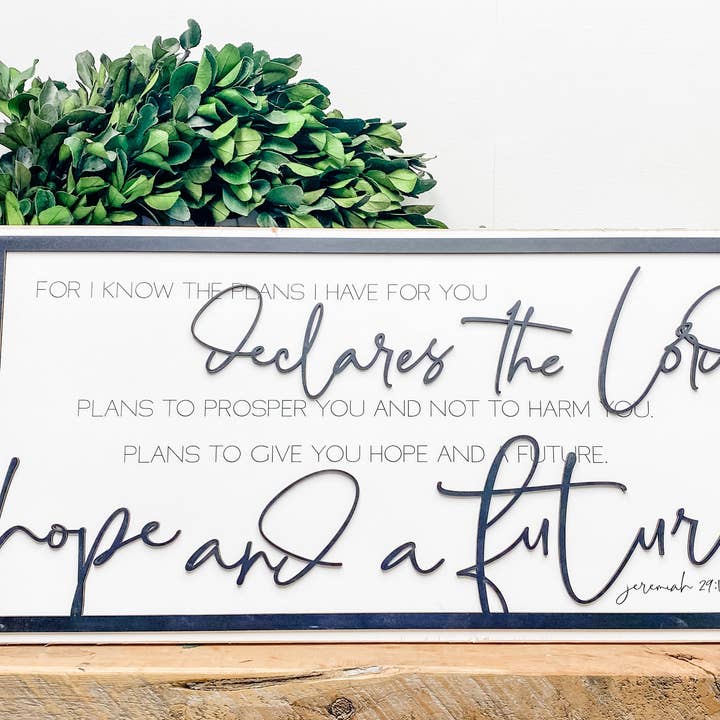 Studio 29 Eleven - Wholesale Sign - Jeremiah 29:11 - For I know the Plans I have for You Layered Sign2