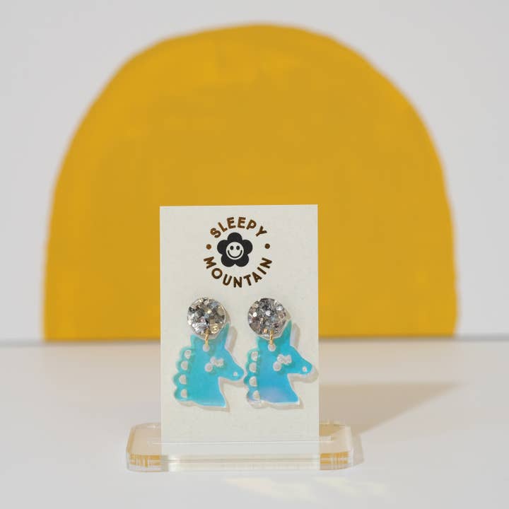 Sleepy Mountain - Wholesale Dangle Earrings - Iridescent Unicorn Dangle Earrings *Limited Edition*