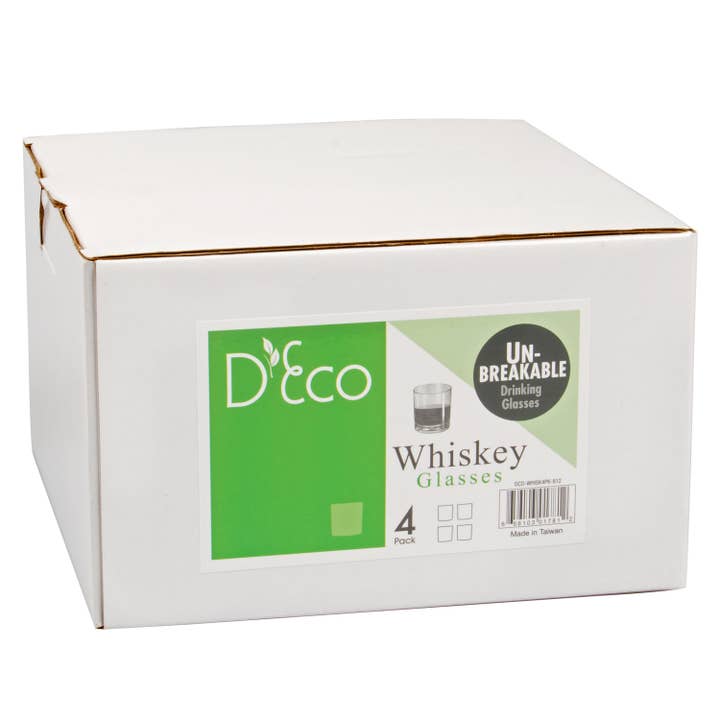 Bicchiere da whisky infrangibile D'Eco Tritan - Confezione da 4, 12 oz ciascuno per la vendita all'ingrosso da parte di D'eco