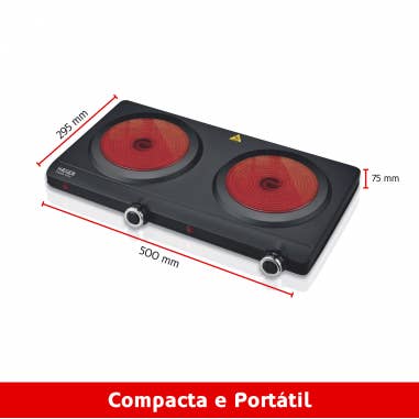 Haeger - Wholesale Kitchen Appliance - HAEGER Double Vitro Electric Ceramic Hob - 2500W, 2 Plates 190 mm6