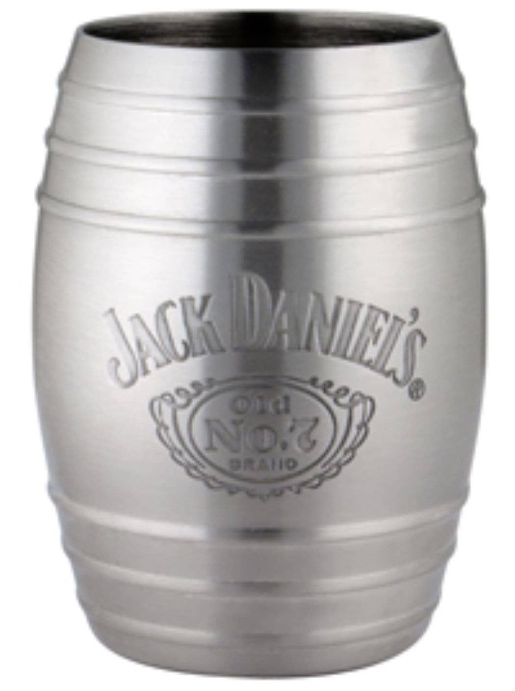 M Cornell Importers Inc - Wholesale Shot Glass - Jack Daniel's Stainless Steel Barrel Shot, Swing Cartouche0