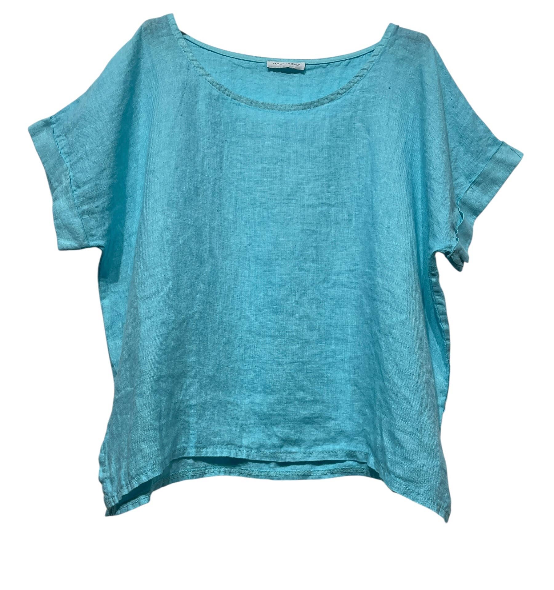 LINEN & COTTON HOUSE – T-shirt – Mulher por atacado – TOP UNI EM LIN 013326