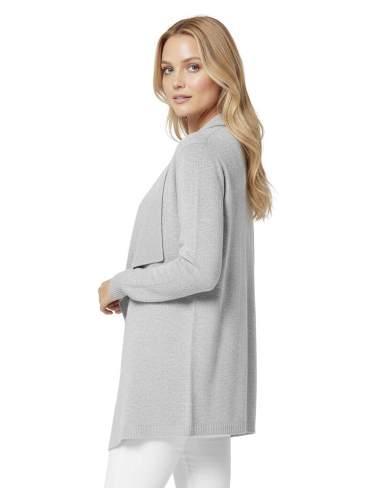 Mak - Wholesale Cardigan - Women's - Long Sleeve Open Front Draped Sweater Cardigan MK821816