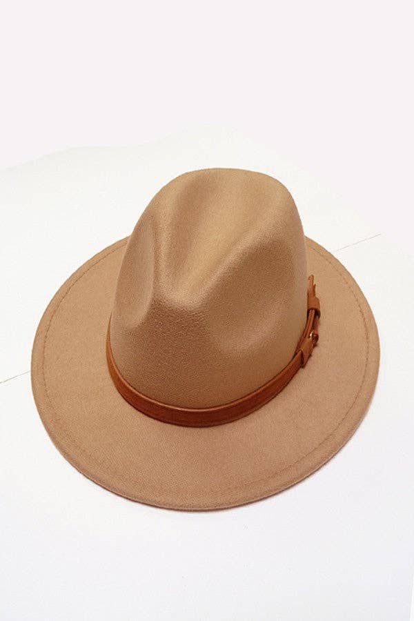 JOSSLYN by wall to wall - Wholesale Fedora - Women's - A VINTAGE CLASSIC FEDORA HAT BROWN TIE TRIM | 40HW3041