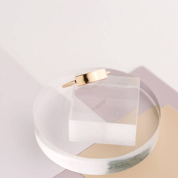 The Land of Salt - Wholesale Band/Stacked Ring - Ava Ring in Gold - Gold Filled Dainty Gold Ring0
