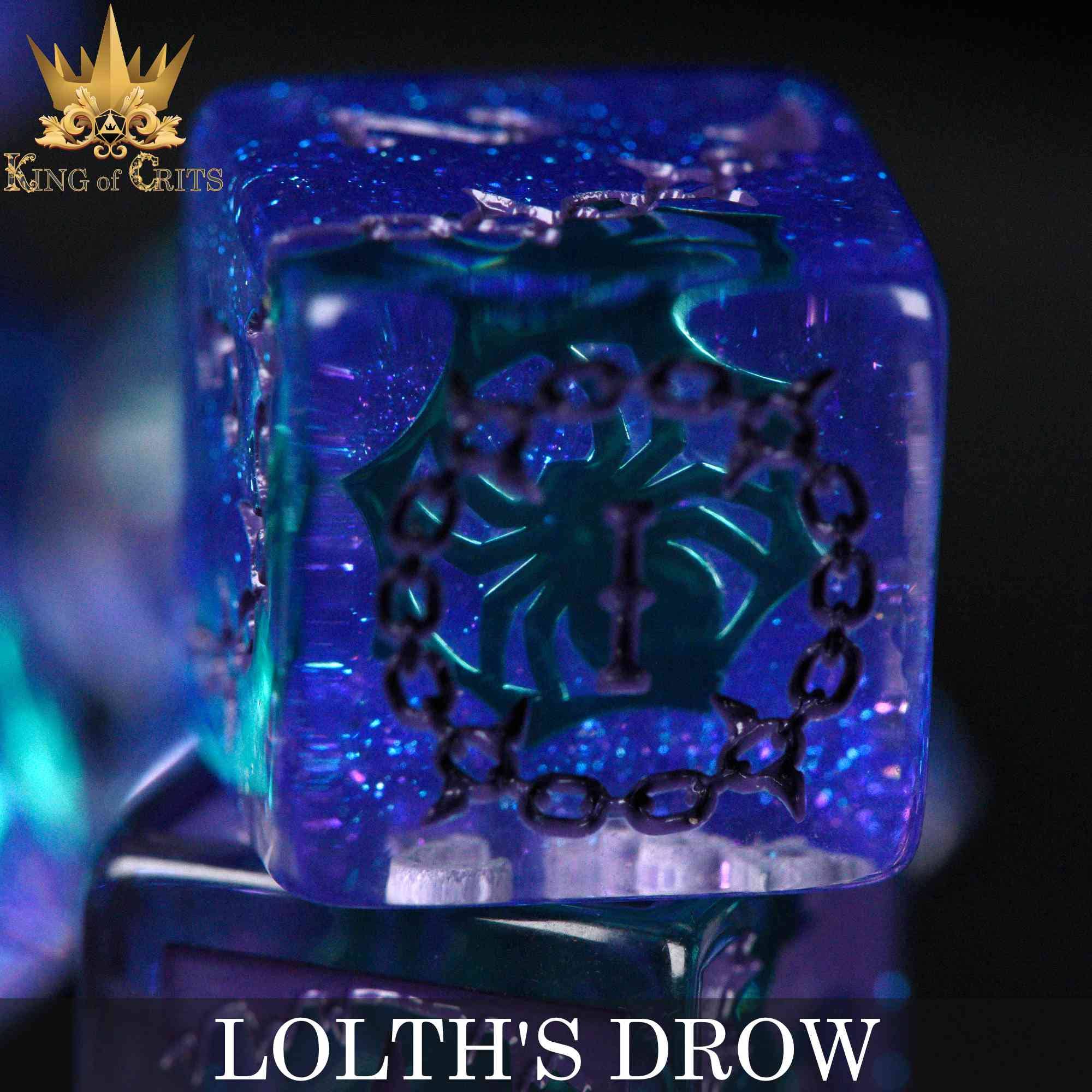 DNDDICE.COM - Wholesale Dice - Lolth's Drow - 11 Dice Set4