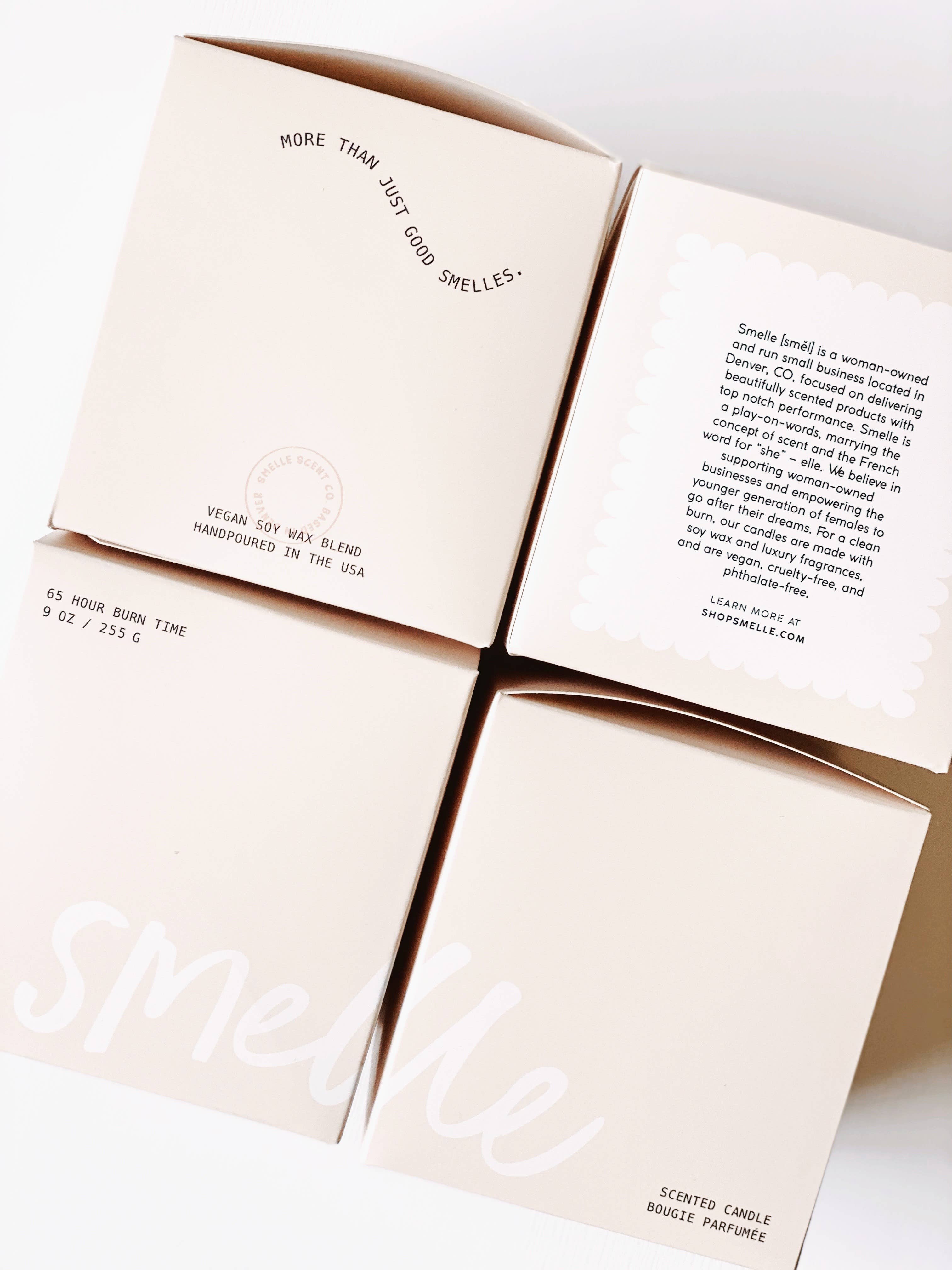 Smelle Scent Co. – wholesale Jar/filled candle – Morning Soy Candle, Peony and Bergamot candle2