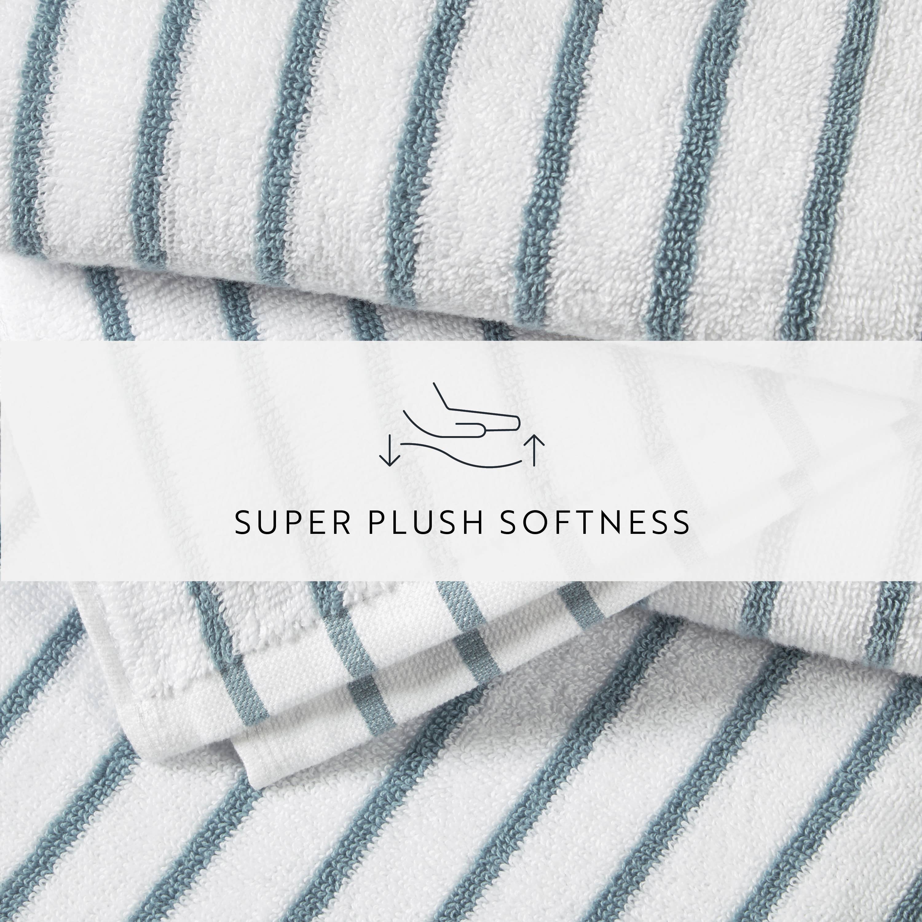 ienjoy Home - Wholesale Beach Towel - Cabana Stripe Beach Pool Towel 4pk - 100% Ring Spun Cotton4