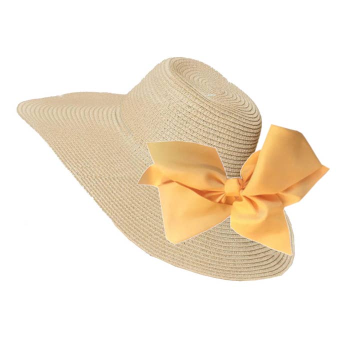 Peachy Pendants - Wholesale Straw Hat - Women's - The Chatham Straw Hat with Interchangeable Bow -Choose Color7