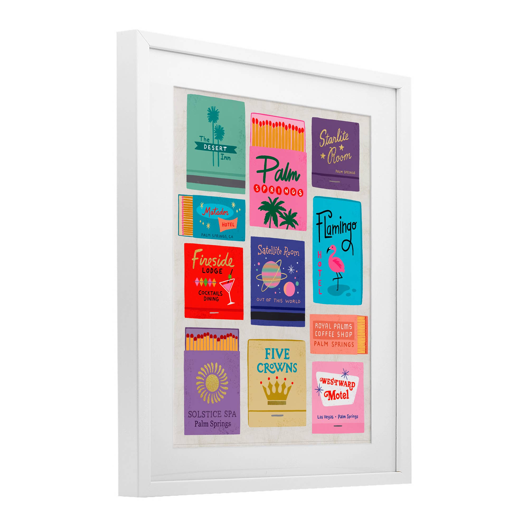 Stupell Industries - Wholesale Wall Sign - Retro Glam Matchbooks - Print Under Glass Wall Art10