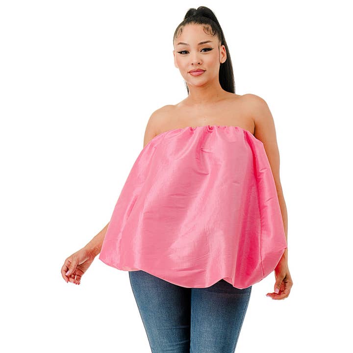 CLOUDVEIL BUBBLE HEM BLOUSE for wholesale by Black Pearl Clothing