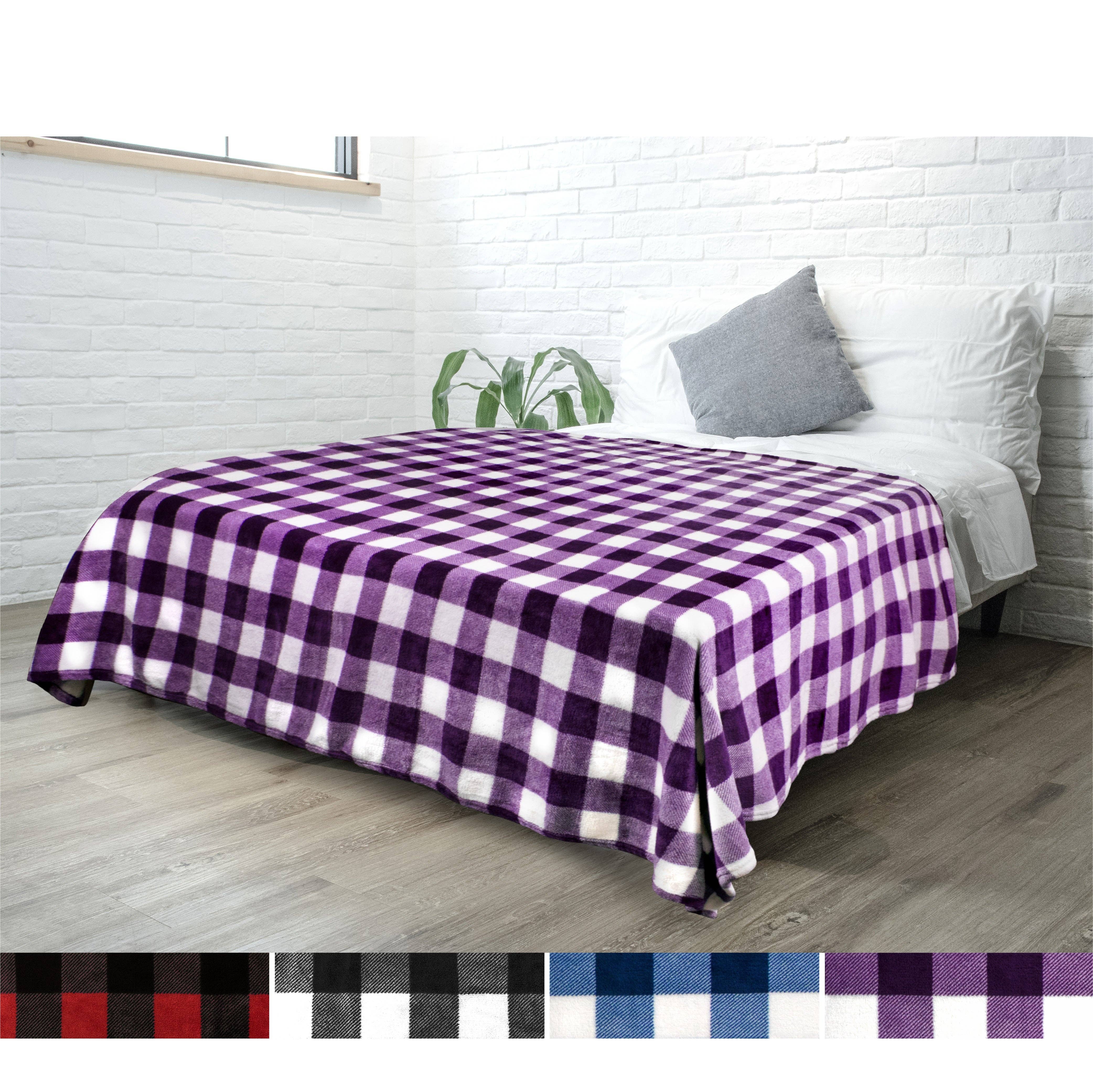 Pavilia – Engroshandel Tæppe – Rutemønstret fleeceplaid i microfiber2