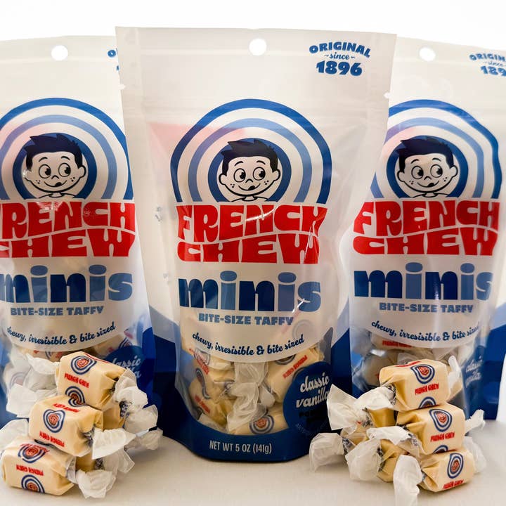 French Chew Vanille Mini (12 paquets/5 oz) pour la vente par French Chew Co