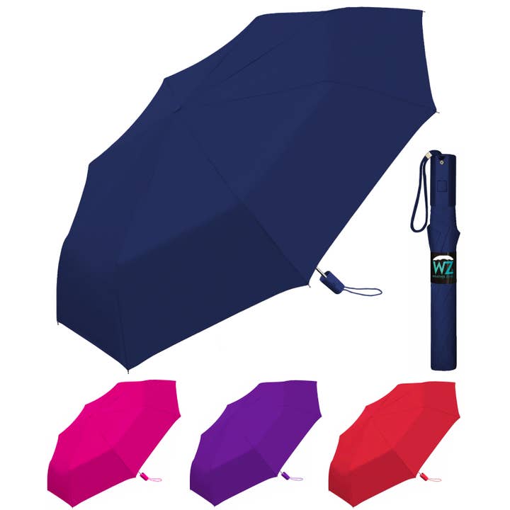 Parapluie compact pliable automatique de 37 po en couleurs variées pour la vente par Chaby International