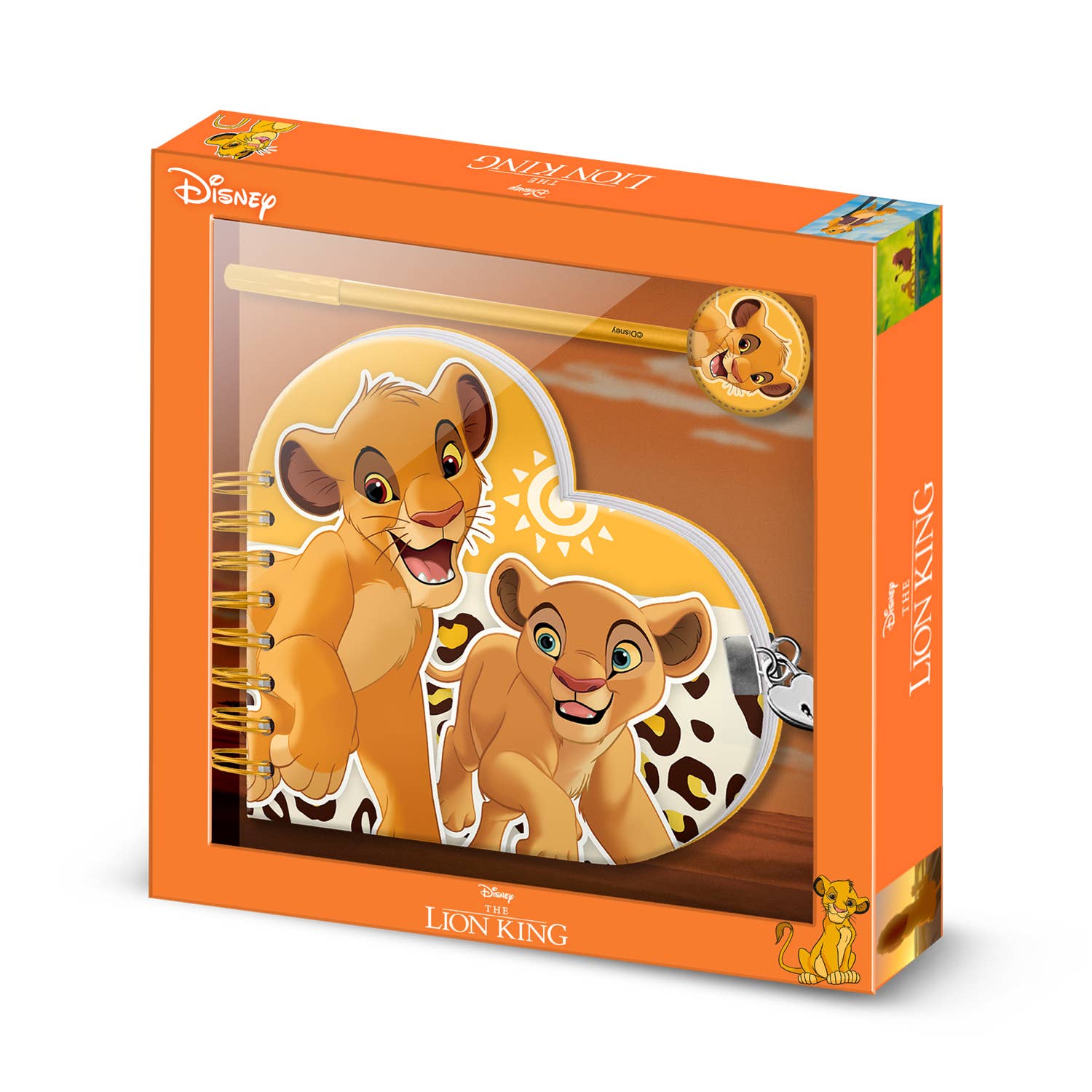 KARACTERMANIA – wholesale Journal/diary – Child – Disney Lion King Africa-Heart Diary + Pen0