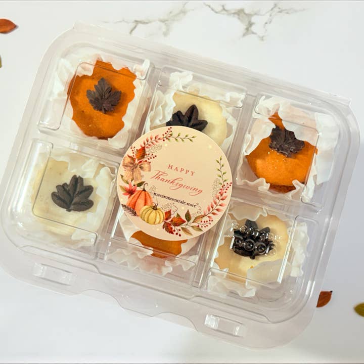 macaron centrale - Wholesale Cookie - Chocolate Leaf Charm Macarons (6-Pack)1