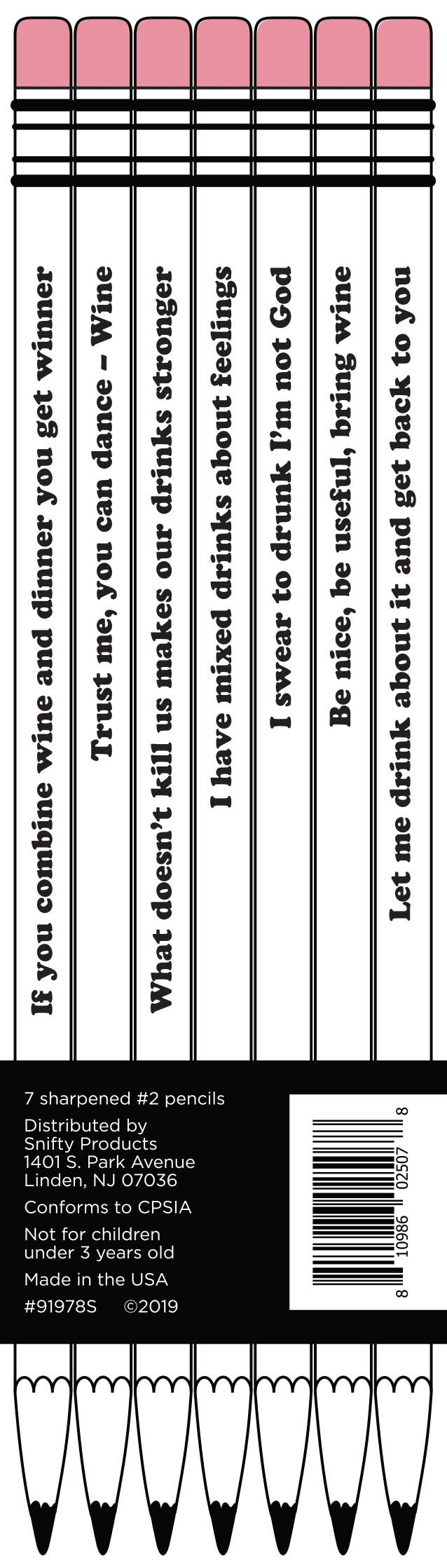 SNIFTY - Wholesale Pencil - LET'S WINE ABOUT IT PENCIL SET1