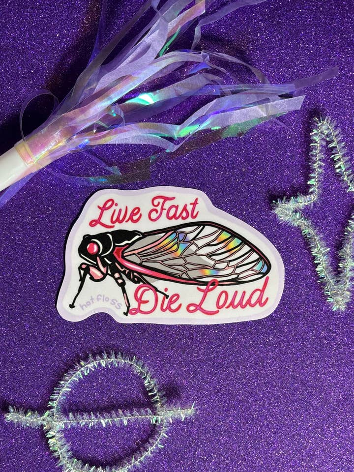 Lebe schnell, stirb laut Drag Queen Matte Sticker für den Großhandel von Galaxy Brain Design