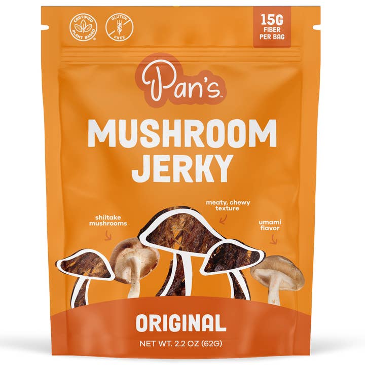 Pan's Mushroom Jerky - 2.2oz Original and other Purchase Wholesale righteous felon. Free Returns & Net 60 Terms on Faire trending on Faire.