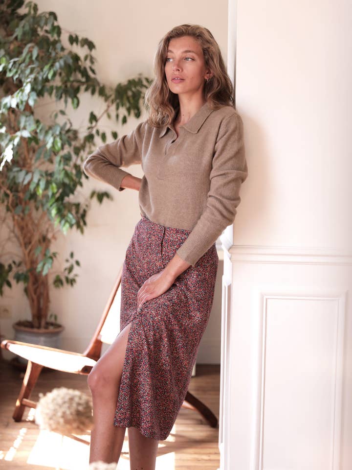 Jimmie printed skirt for wholesale by Laura Laval Paris
