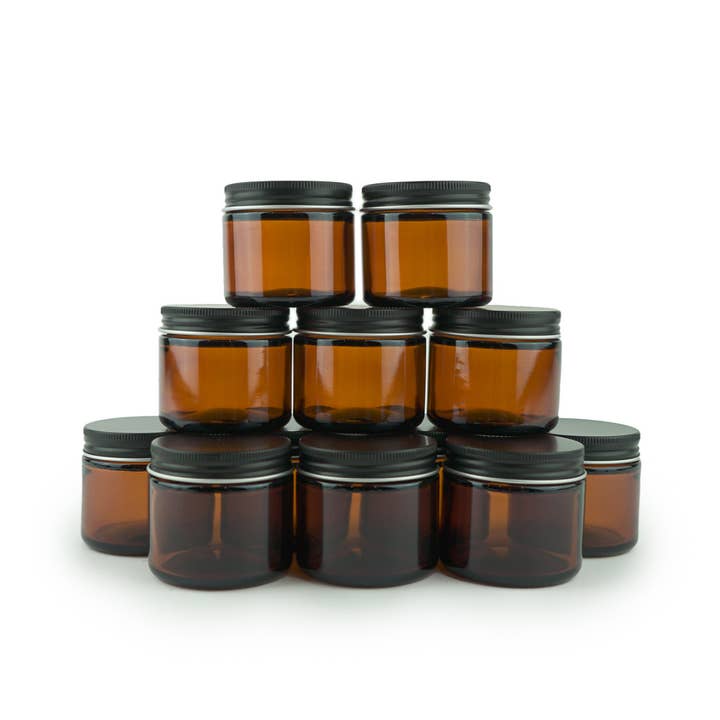 Glass Amber 2 Oz Jar for wholesale by Nature Packaged