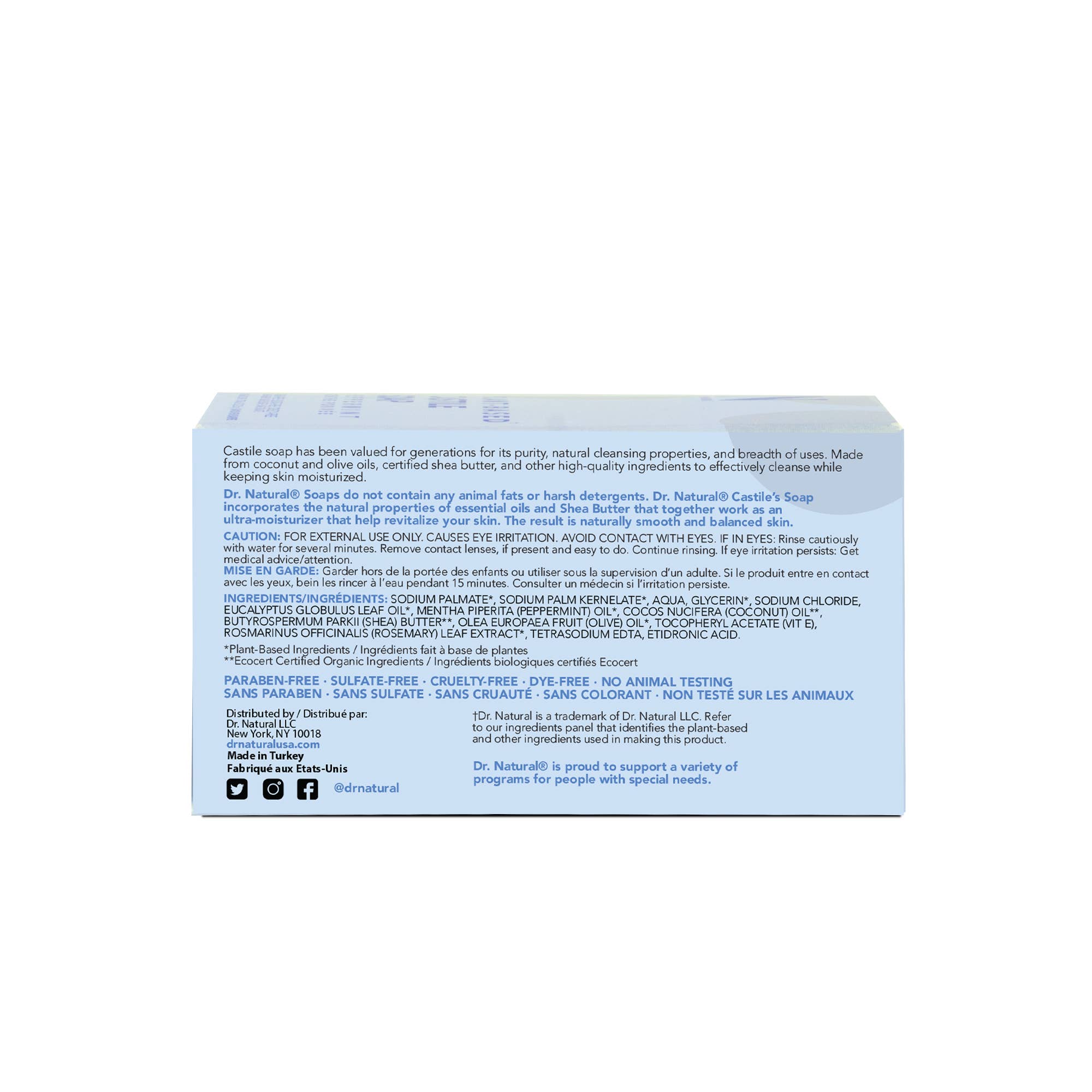 Dr. Natural - Wholesale Zeepblok - Plantaardige castilië reep zeep - pepermunt (elk 2pk/4oz)3